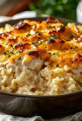 Delicious Angel Chicken and Rice Casserole topped with herbs and cheese