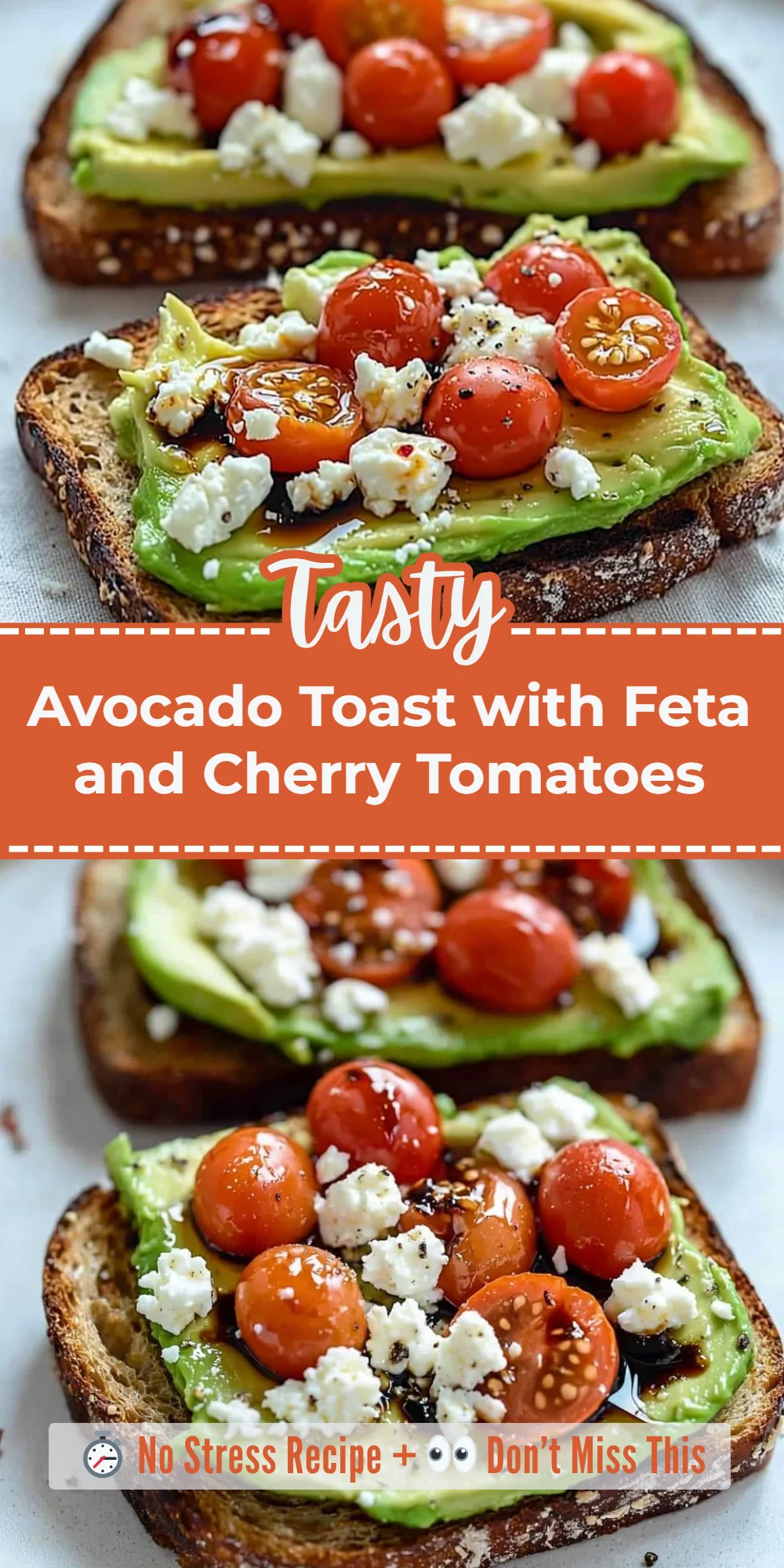 Avocado Toast with Feta and Cherry Tomatoes