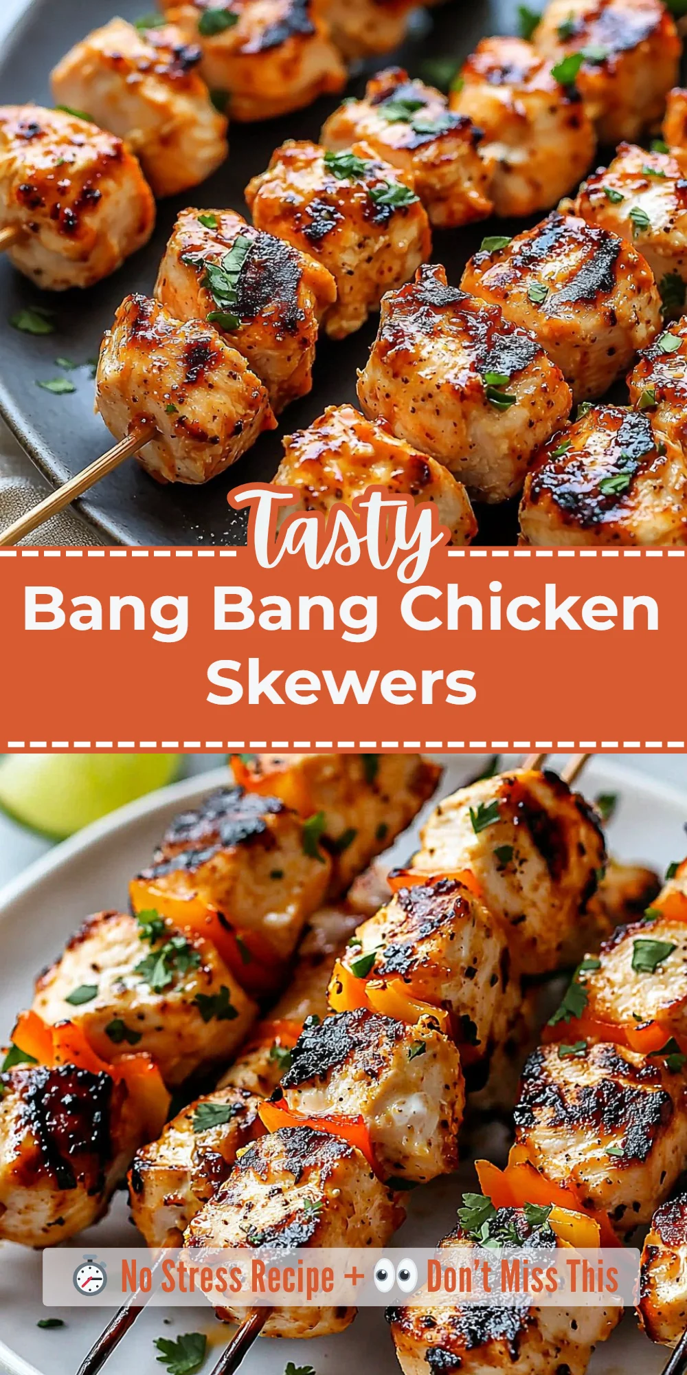 Bang Bang Chicken Skewers