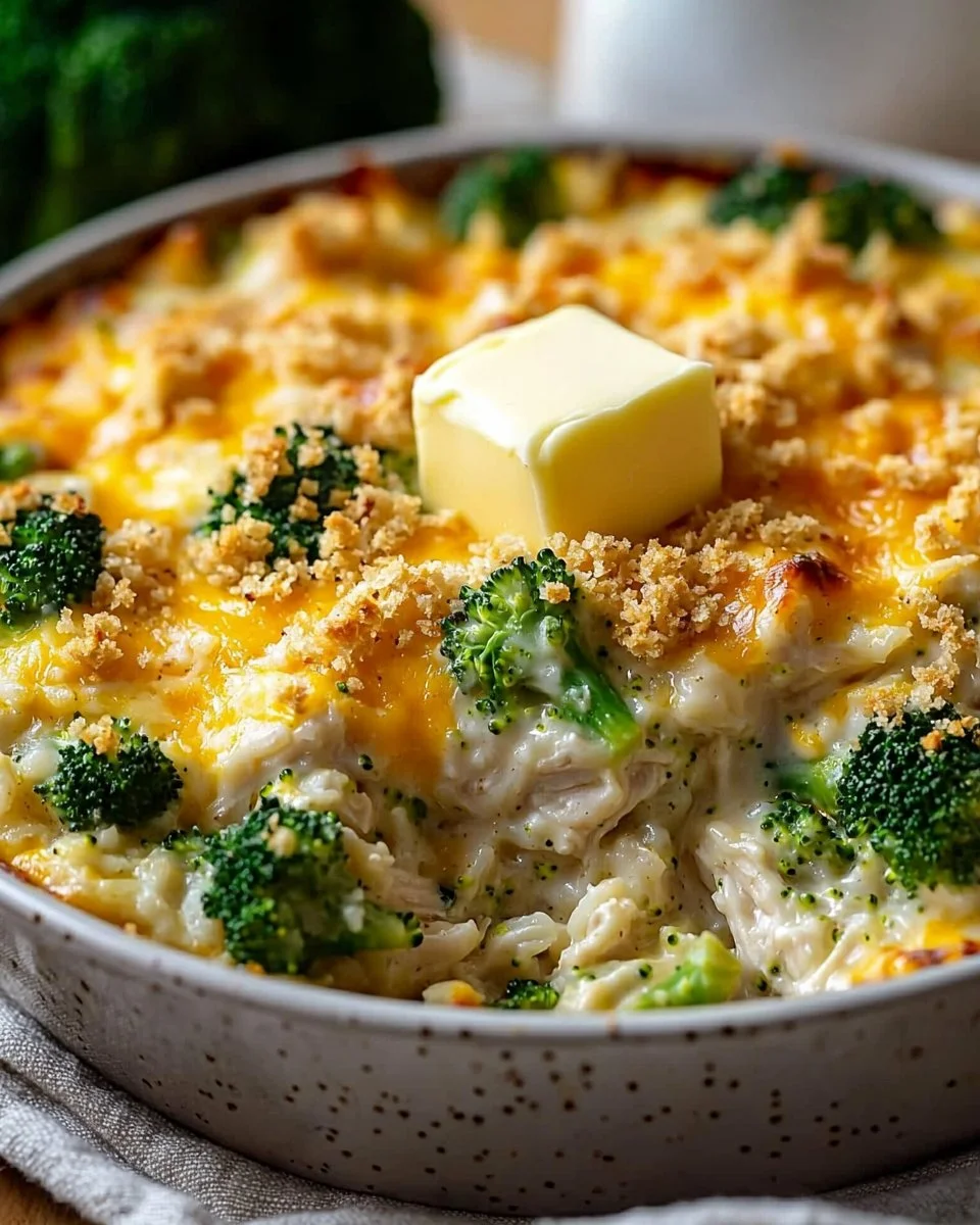 Cheddar Chicken Broccoli Bake