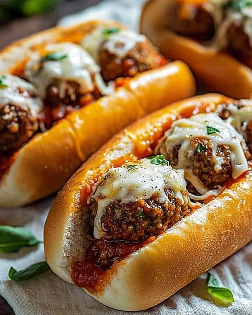 Cheesy Meatball Subs