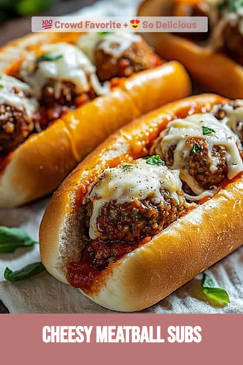 Cheesy Meatball Subs