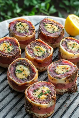 Cheesy steak pinwheels ready to be served as a delightful appetizer.