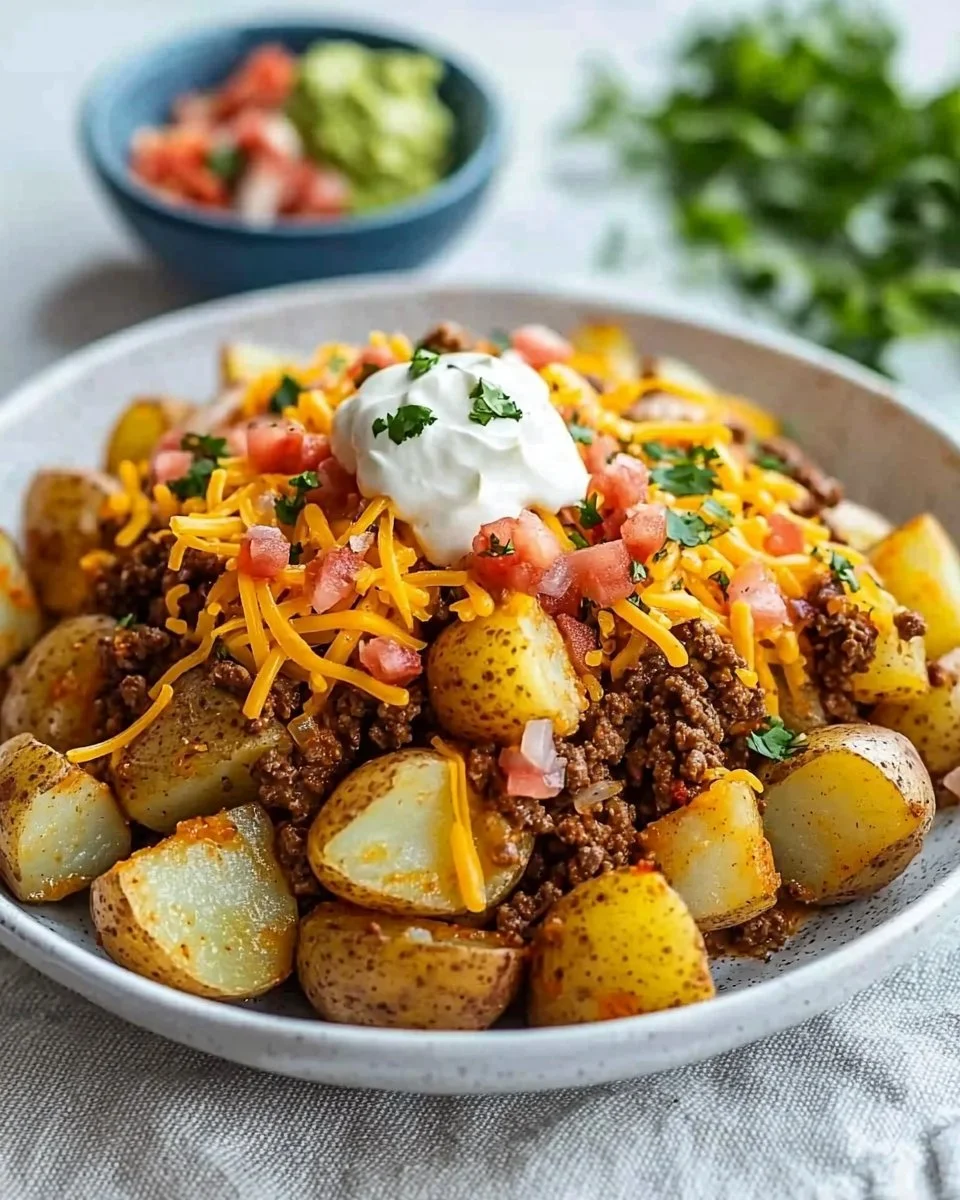 Cheesy Taco Potatoes