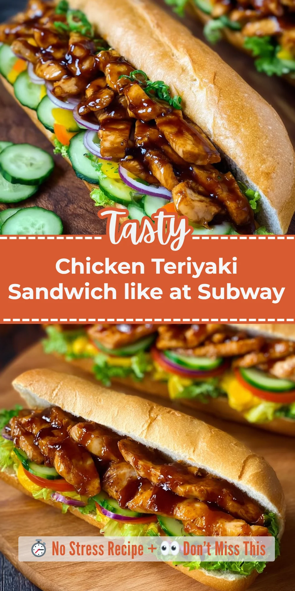 Chicken Teriyaki Sandwich like at Subway