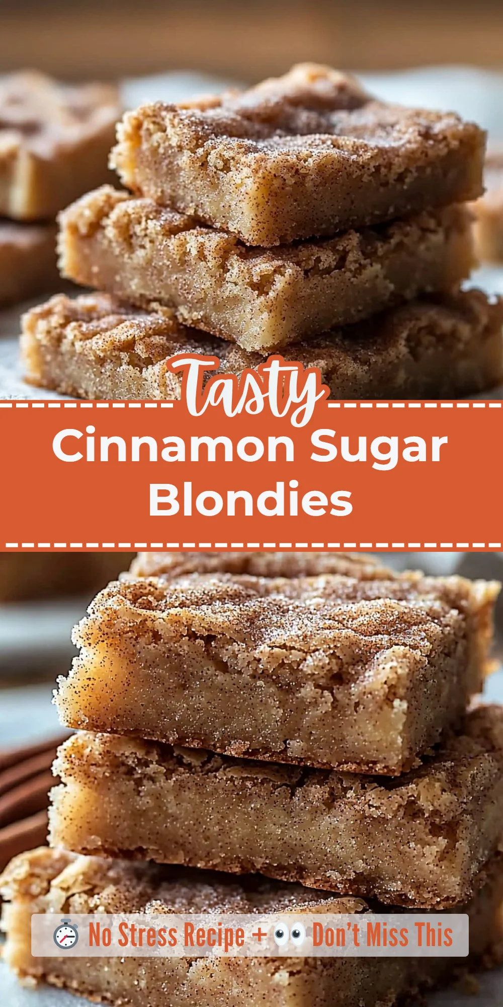 Cinnamon Sugar Blondies