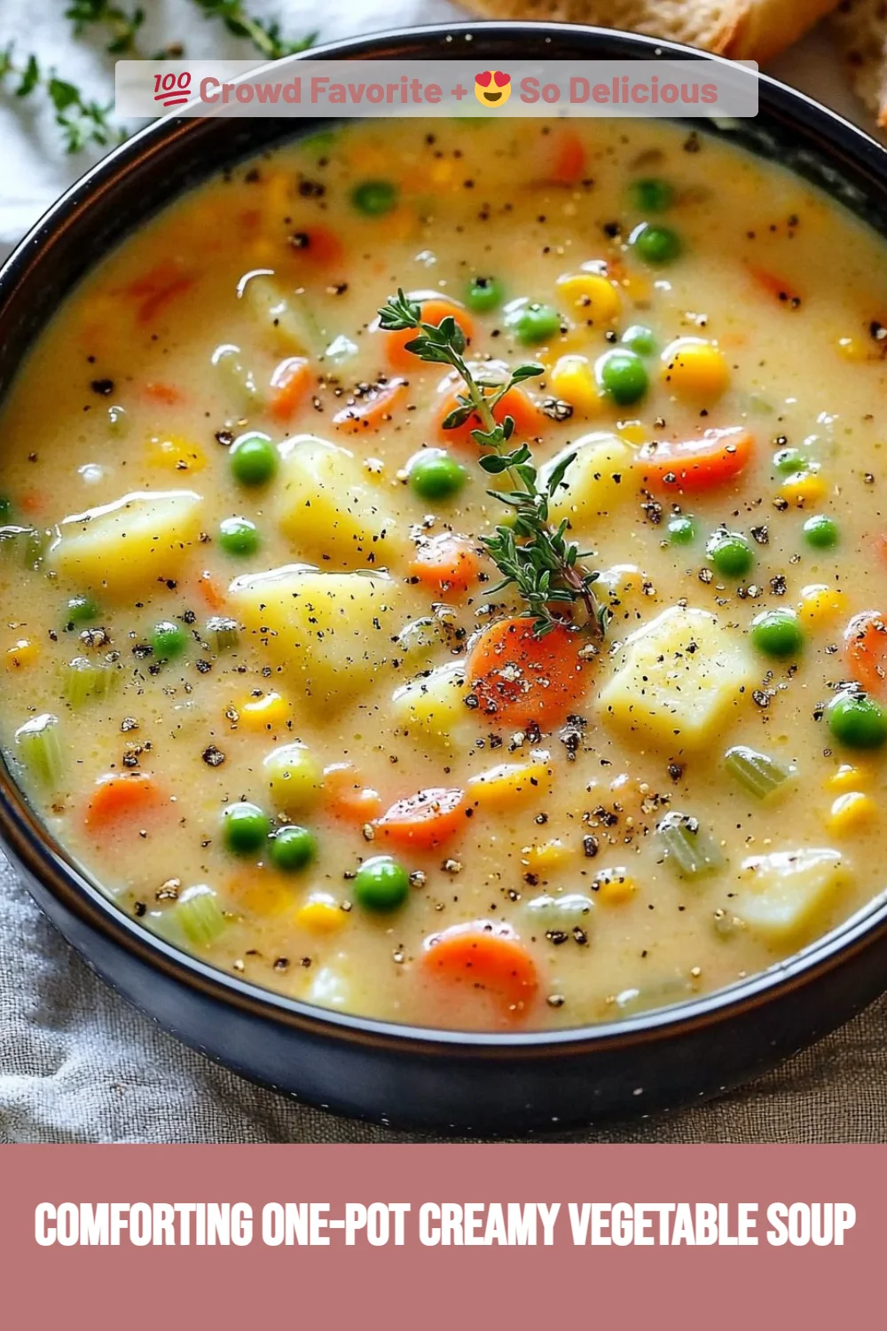 Comforting One-Pot Creamy Vegetable Soup