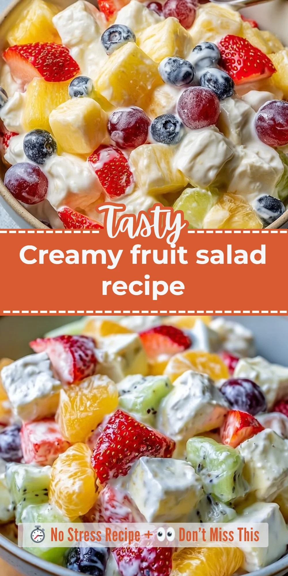 Creamy fruit salad recipe