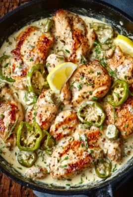 Creamy Pepperoncini Chicken Skillet dish served in a frying pan
