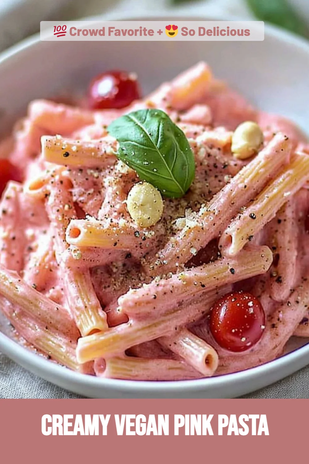 Creamy Vegan Pink Pasta