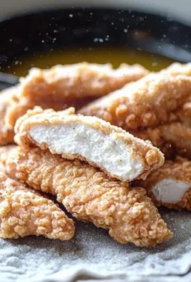 Plate of crispy fried chicken tenders served with dipping sauce