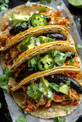 Delicious crispy poblano chicken tacos topped with fresh ingredients