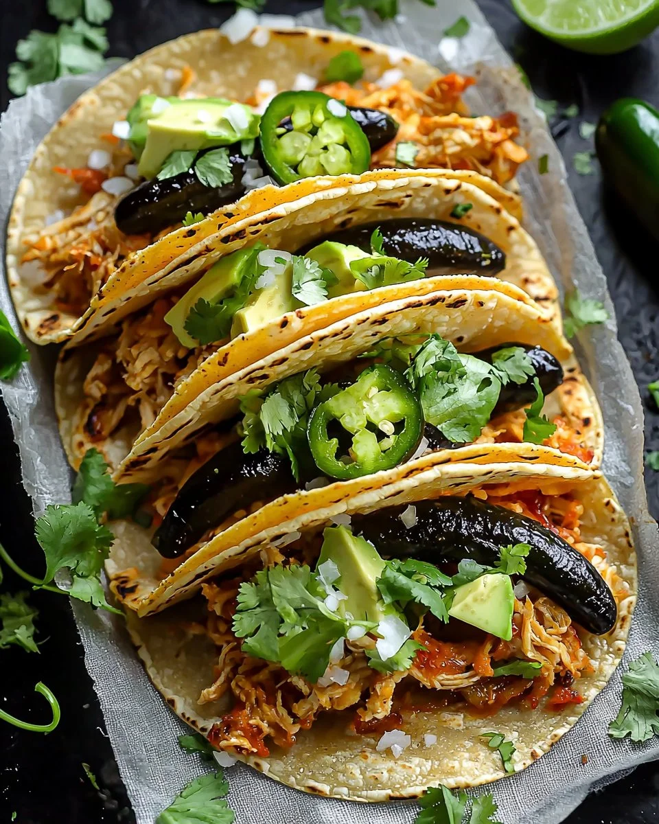 Crispy Poblano Chicken Tacos