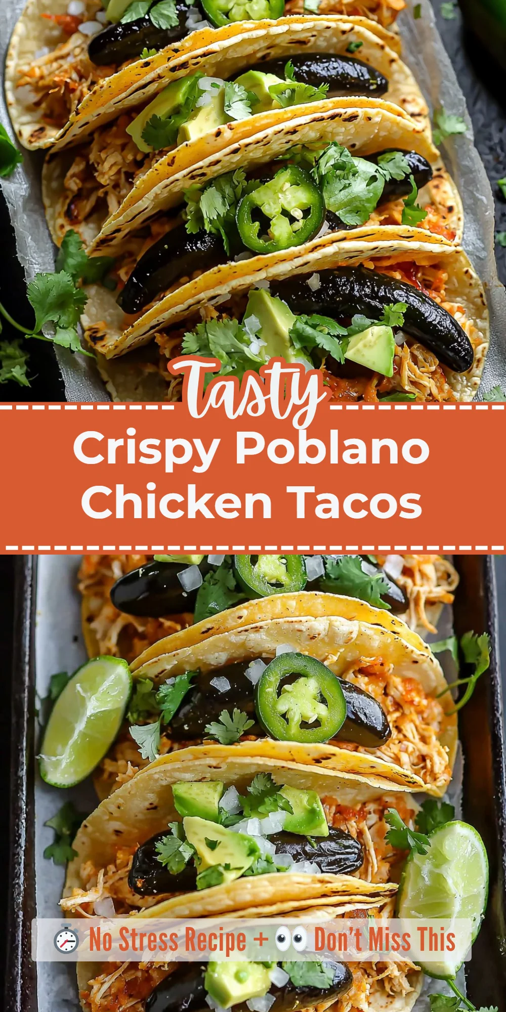 Crispy Poblano Chicken Tacos
