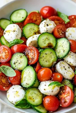 Cucumber Caprese Salad featuring fresh cucumbers, mozzarella, and basil