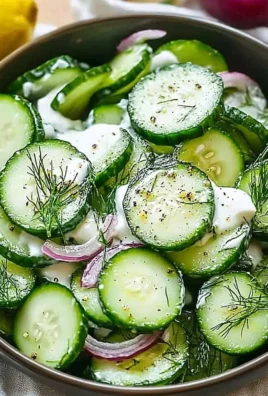 Freshly prepared Cucumber Dill Salad served in a bowl with herbs