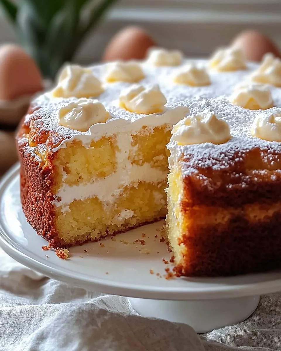Easter Pineapple Heaven Cake