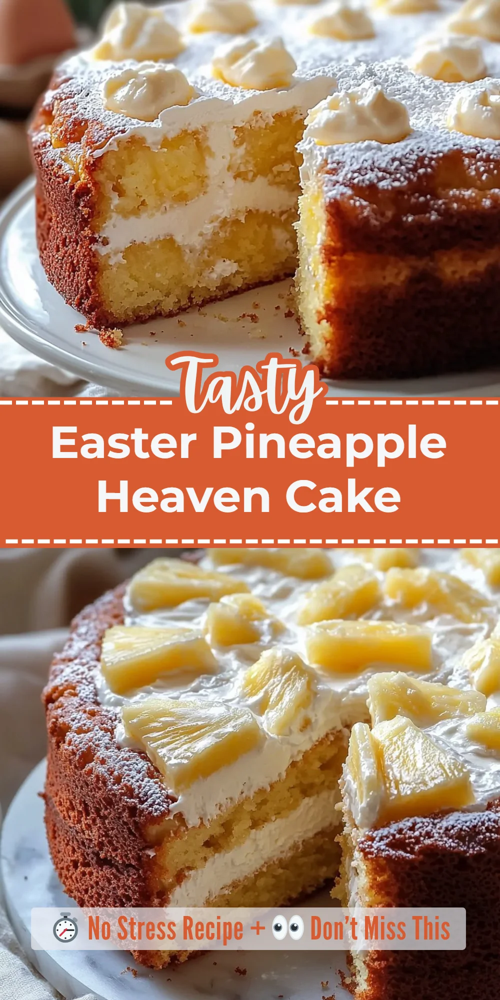 Easter Pineapple Heaven Cake