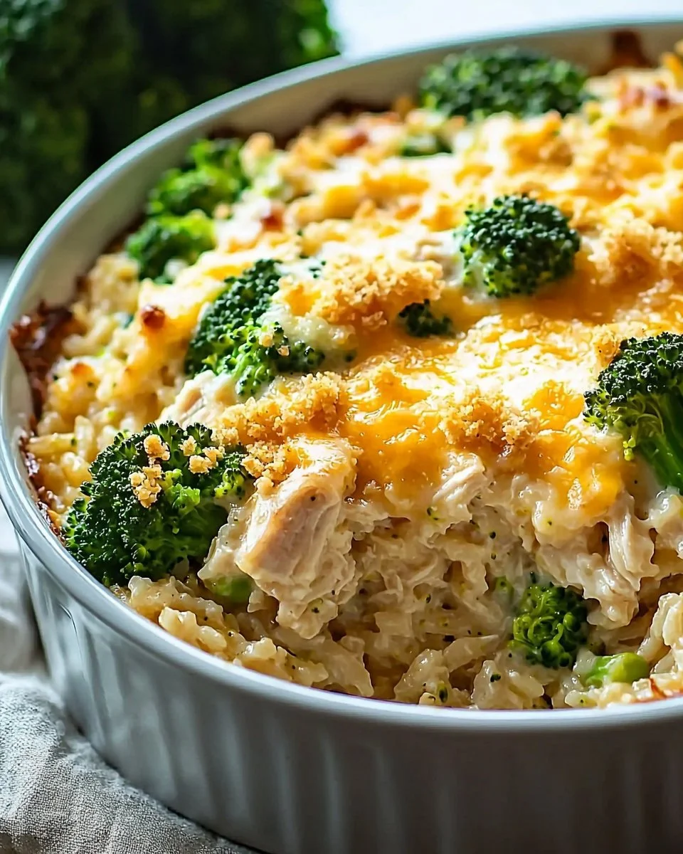 Easy Chicken Rice Broccoli Casserole