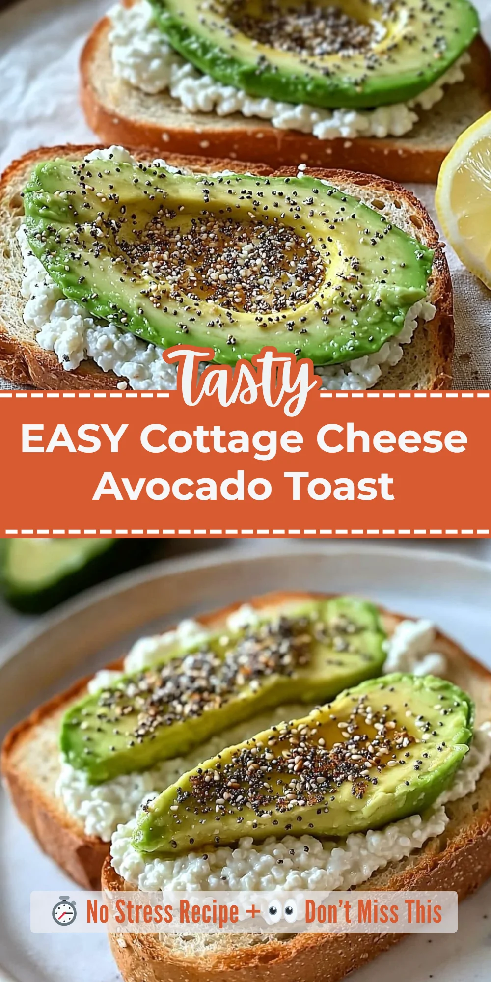 EASY Cottage Cheese Avocado Toast