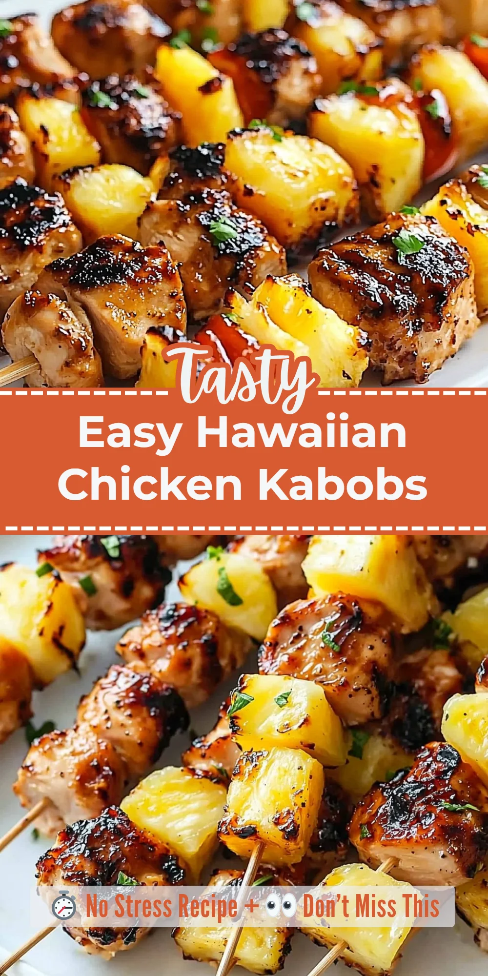 Easy Hawaiian Chicken Kabobs