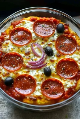Easy high protein cottage cheese pizza bowl recipe with fresh toppings
