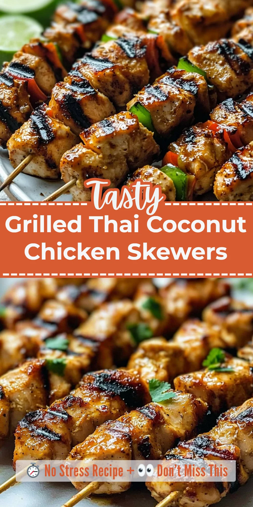 Grilled Thai Coconut Chicken Skewers