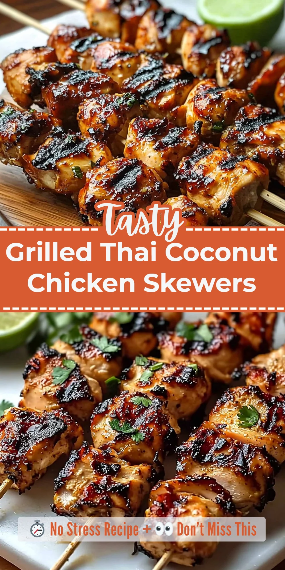 Grilled Thai Coconut Chicken Skewers