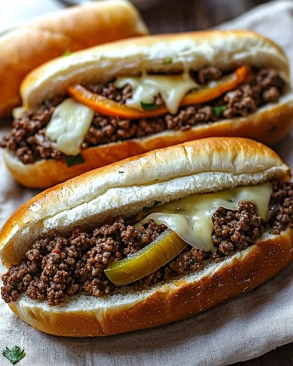 Ground Beef Philly Cheesesteaks