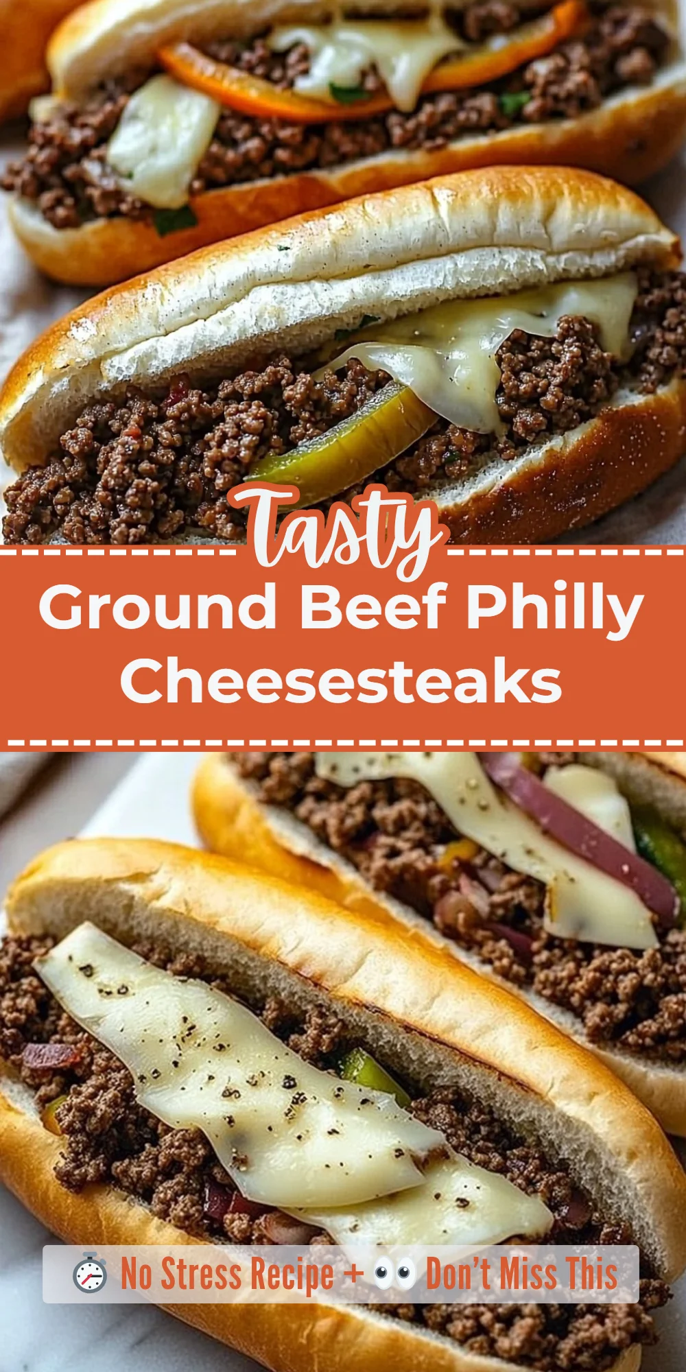 Ground Beef Philly Cheesesteaks