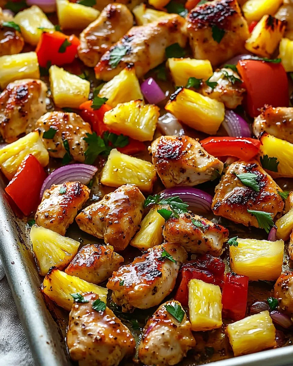 Hawaiian Chicken Sheet Pan