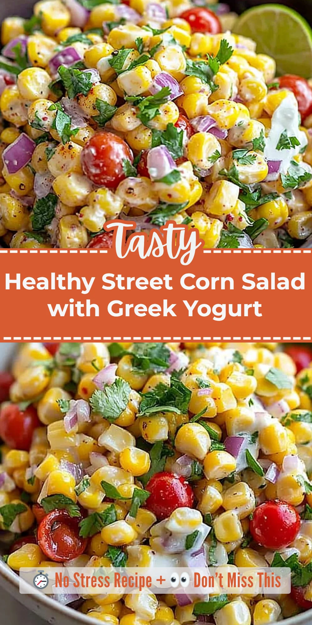 Healthy Street Corn Salad with Greek Yogurt