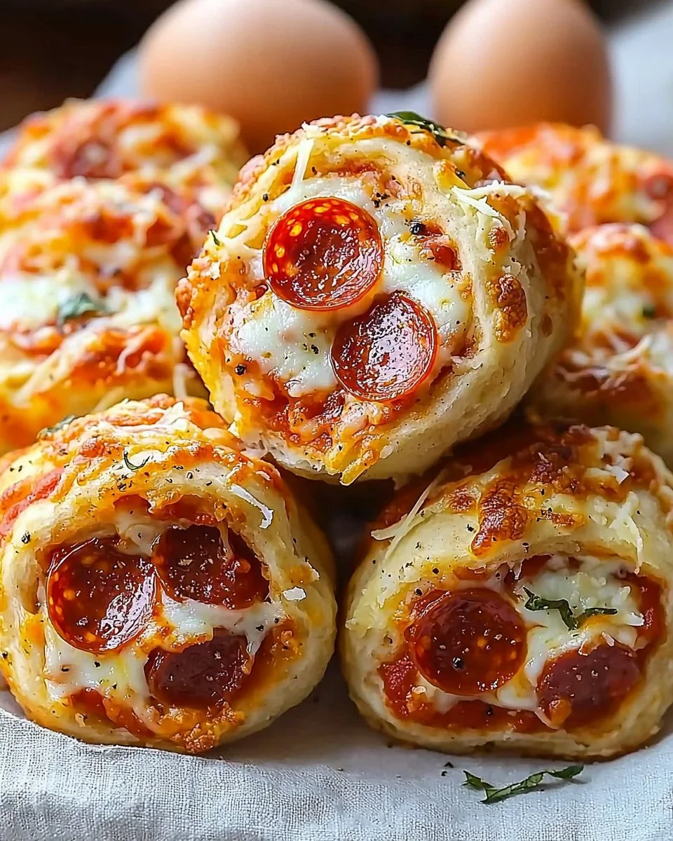 High Protein Pepperoni Pizza Rolls