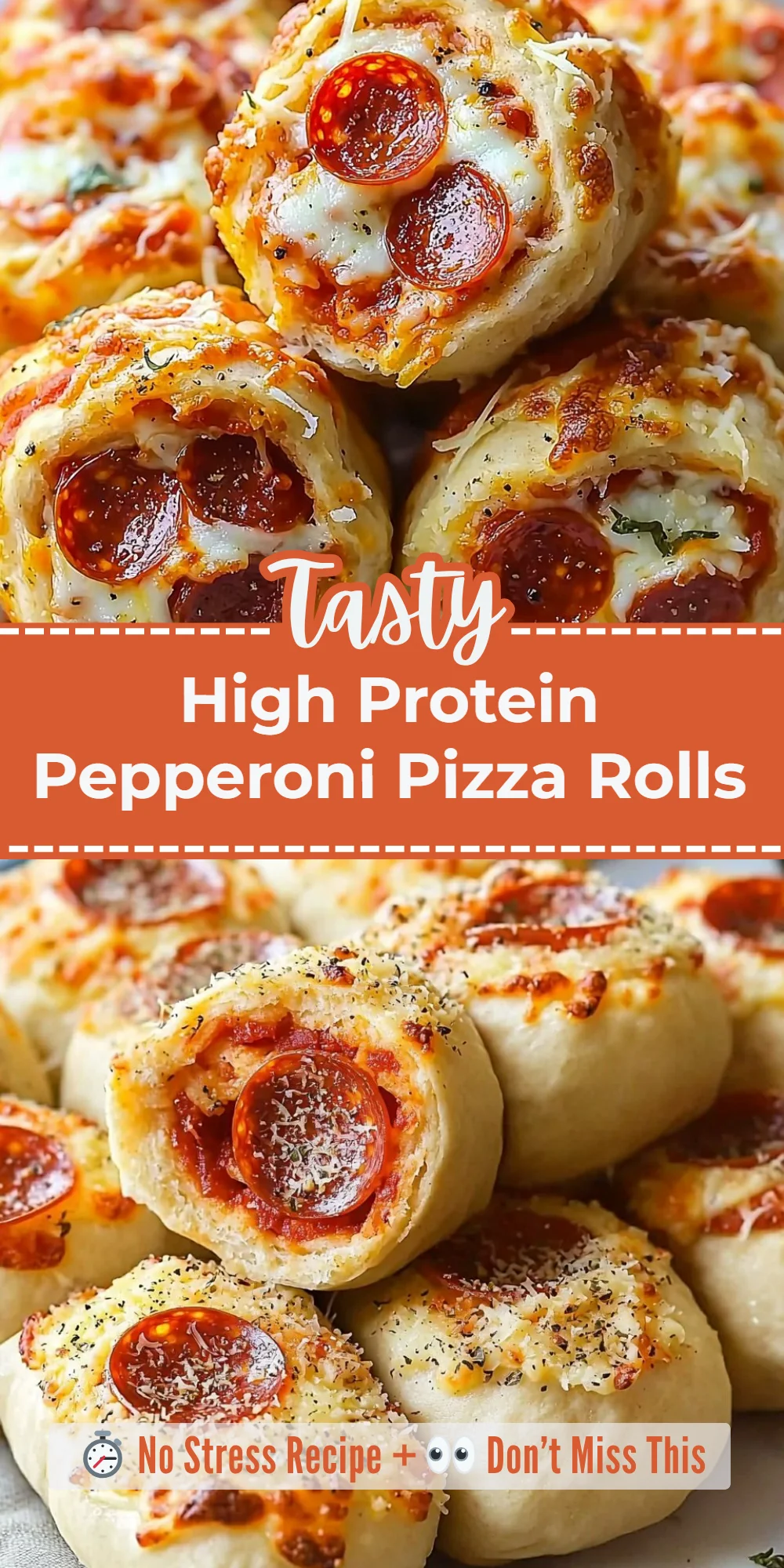 High Protein Pepperoni Pizza Rolls