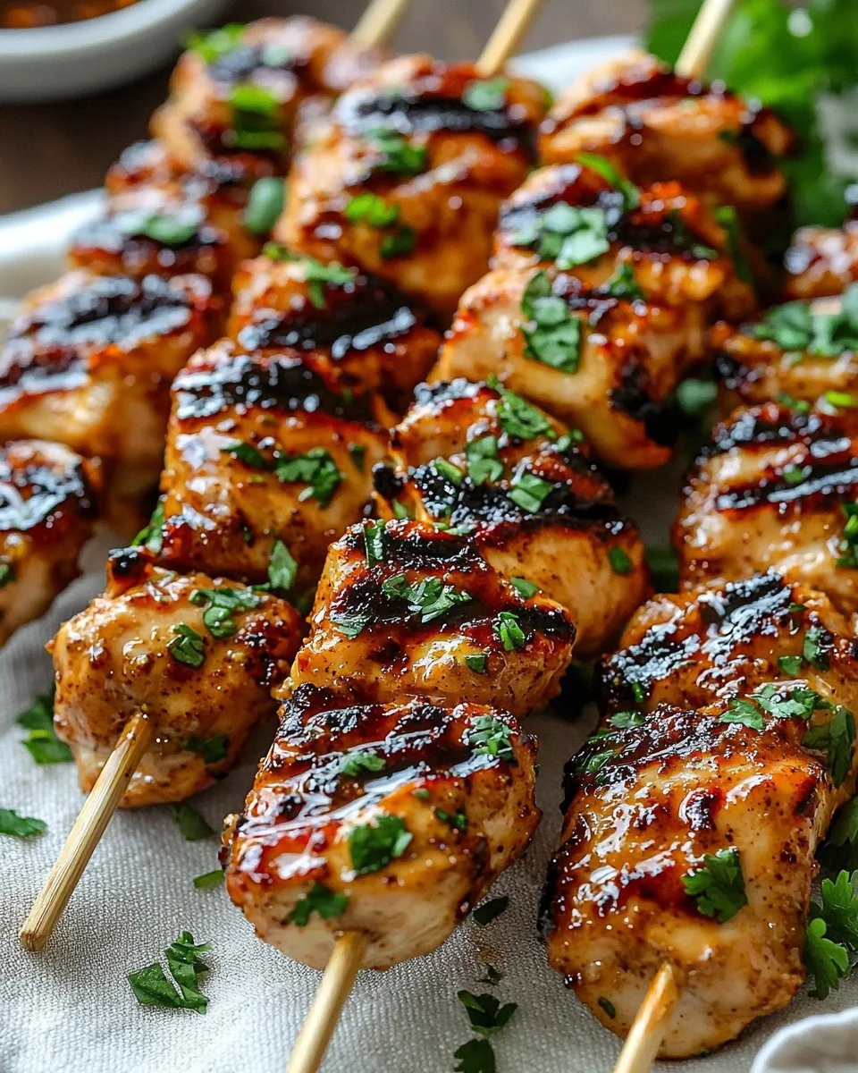 Honey Chipotle Grilled Chicken Skewers