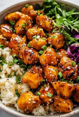 Hot Honey Chicken Bowls with crispy chicken and spicy honey sauce