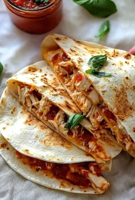 Delicious Italian quesadillas with fresh ingredients and melted cheese