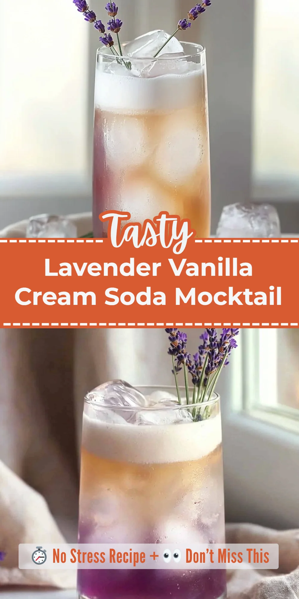 Lavender Vanilla Cream Soda Mocktail