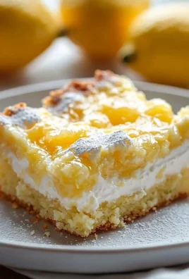 Lemon Cream Cheese Dump Cake with a slice served on a plate