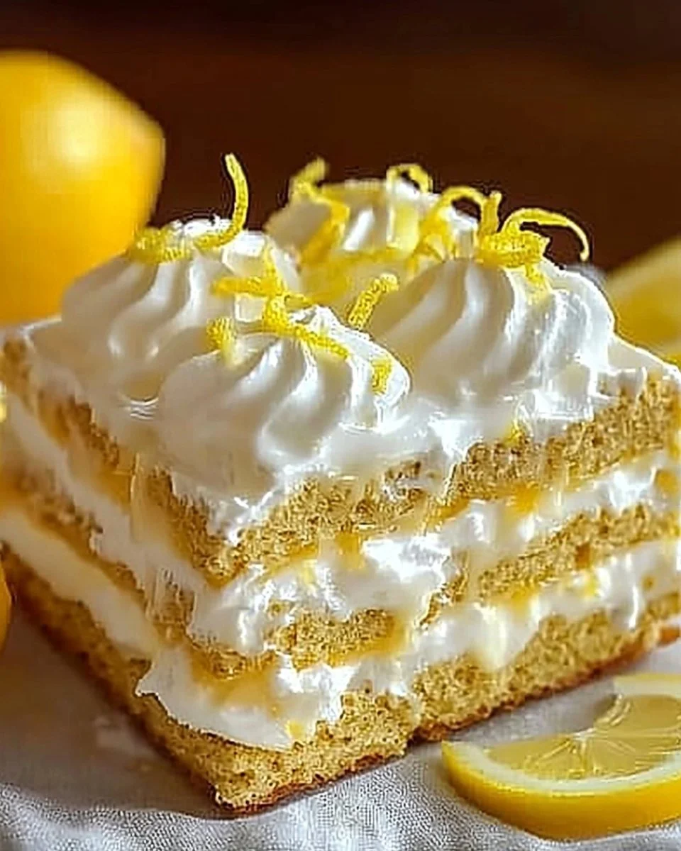 No-Bake Lemon Eclair Cake Recipe