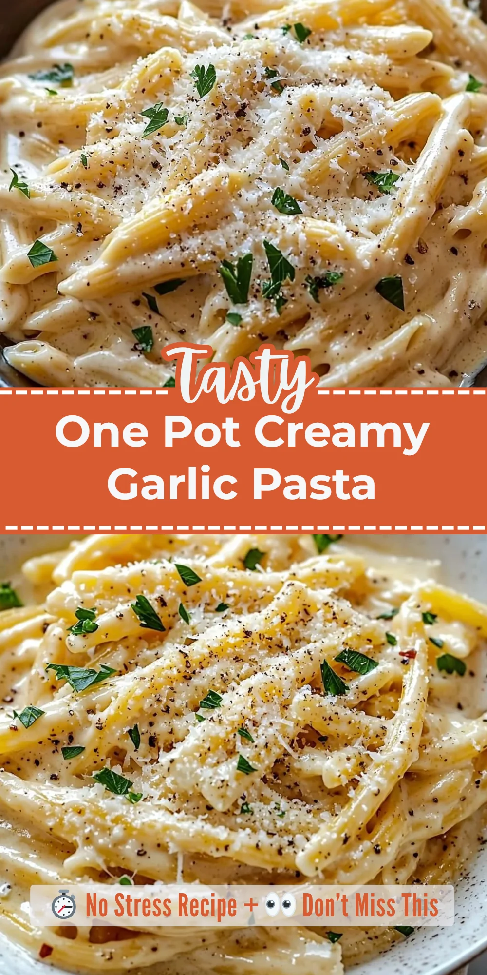 One Pot Creamy Garlic Pasta