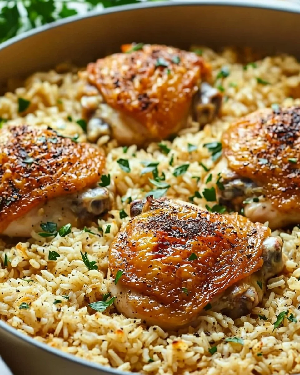 Oven-Baked Chicken and Rice