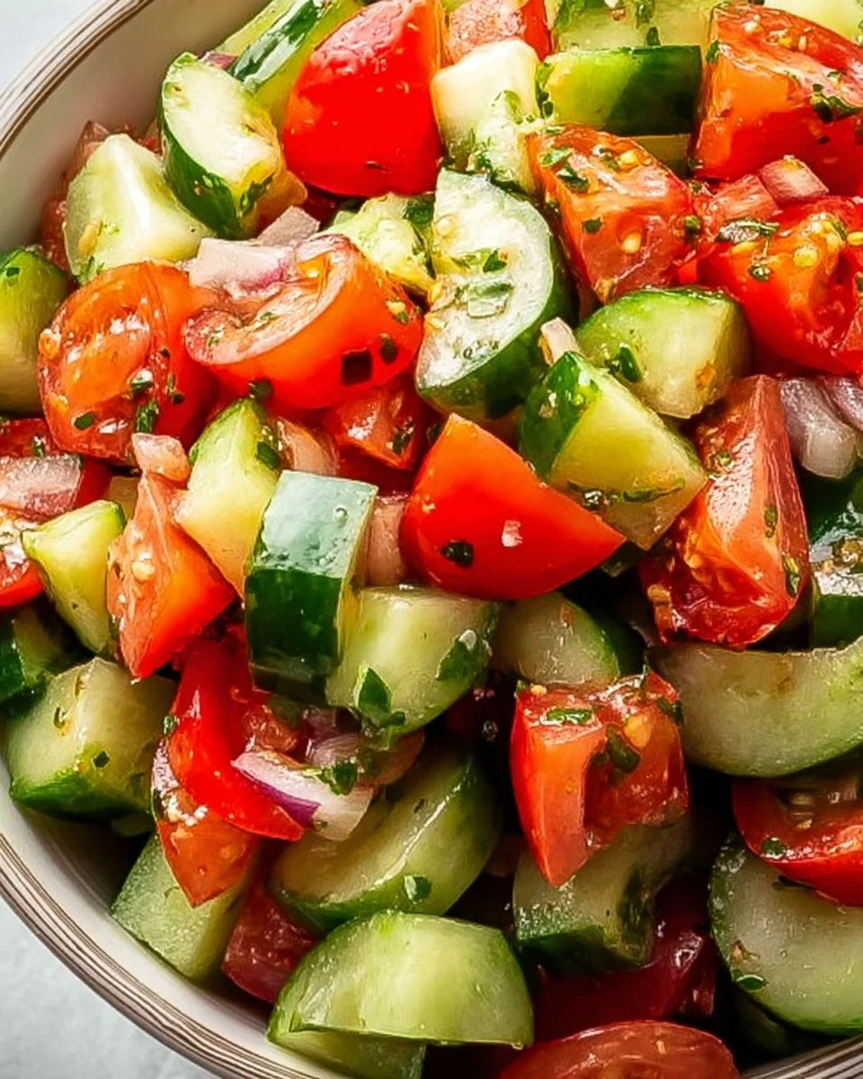 Refreshing Italian Cucumber Salad