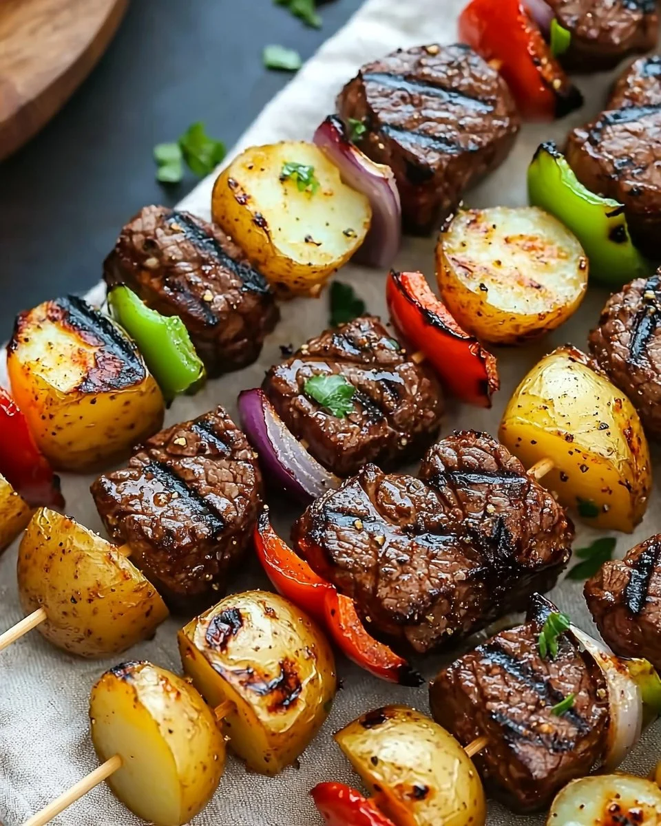 Savory Grilled Steak and Potato Kabobs