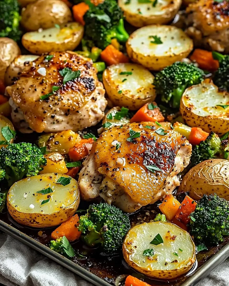 Sheet Pan Garlic Butter Chicken and Veggies