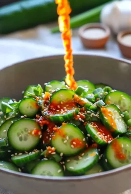 Spicy Asian Cucumber Salad with vibrant vegetables and a zesty dressing