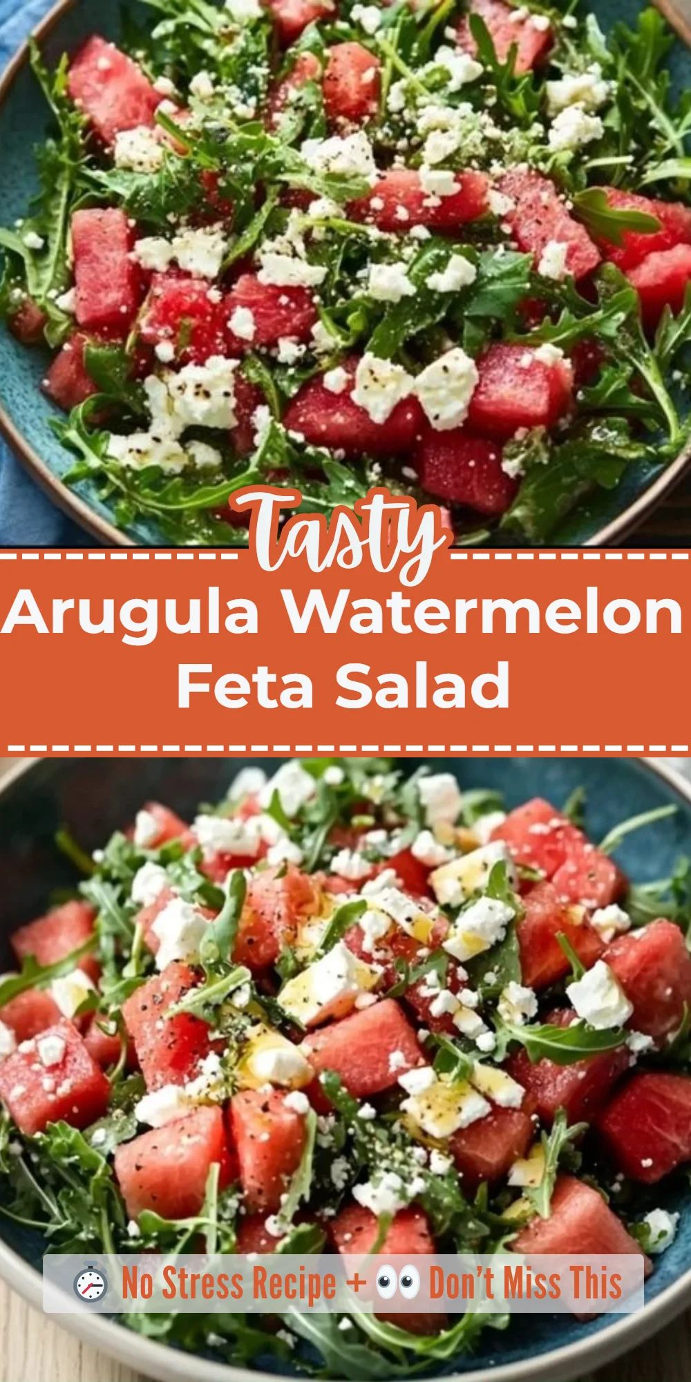 Arugula Watermelon Feta Salad