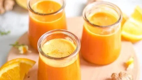 Immunity boosting lemon ginger turmeric shot recipe