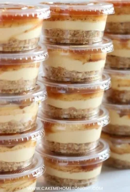 Delectable Caramel Apple Dessert Cups topped with creamy caramel and apple slices