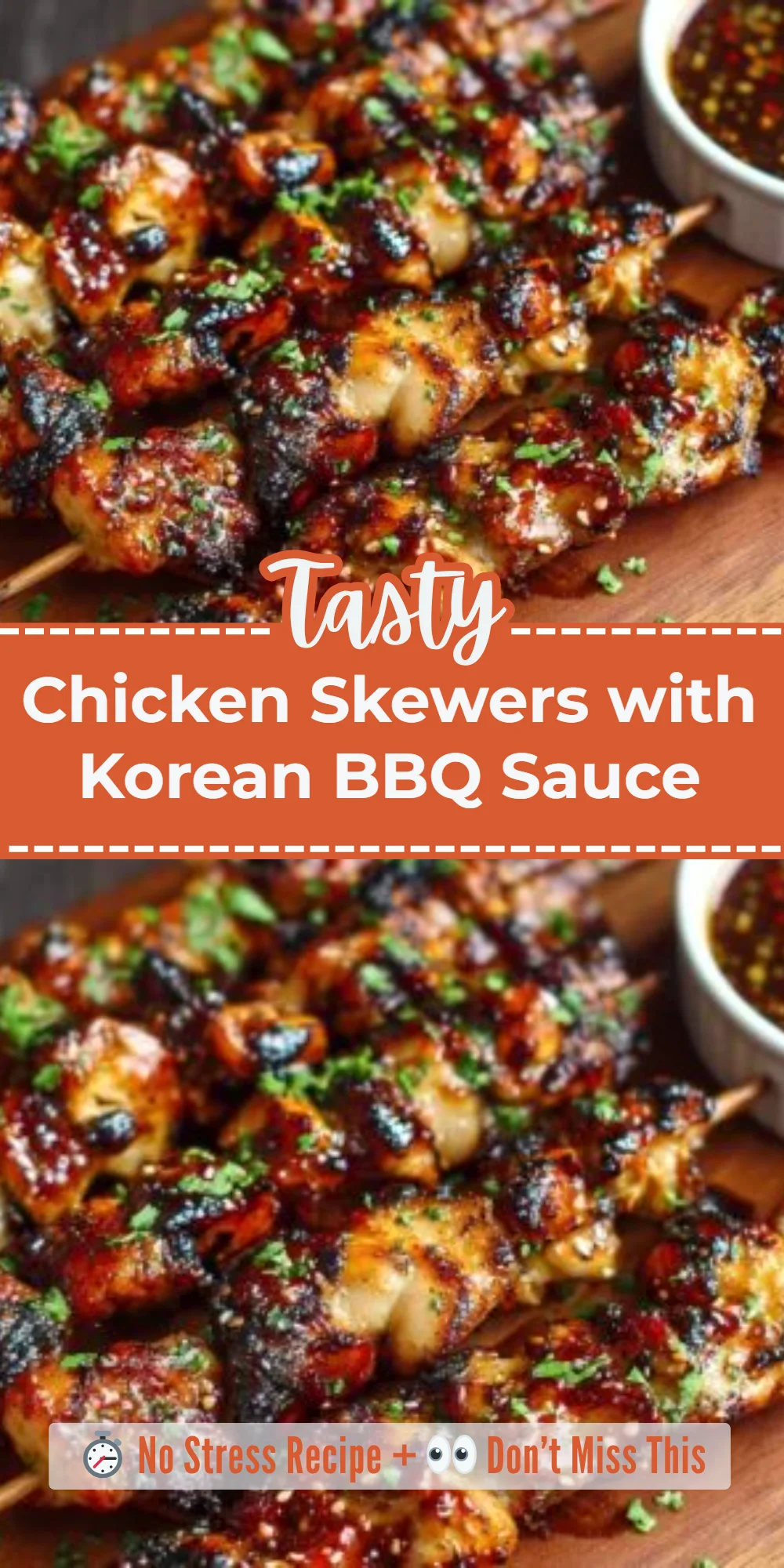 Chicken Skewers with Korean BBQ Sauce